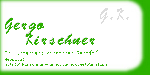 gergo kirschner business card